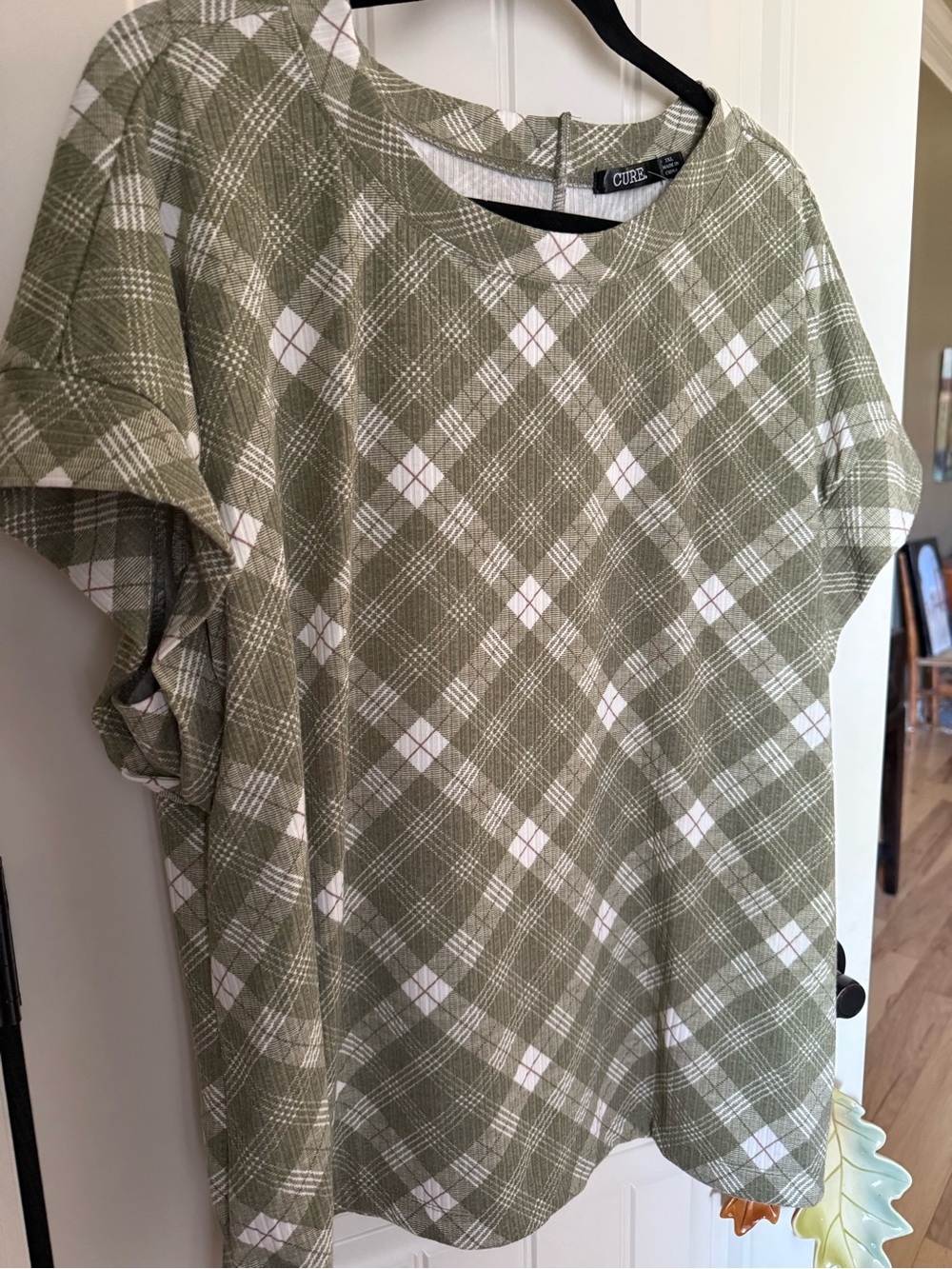 Olive Green Women’s Knit Shirt Poly Rayon Blend 3XL